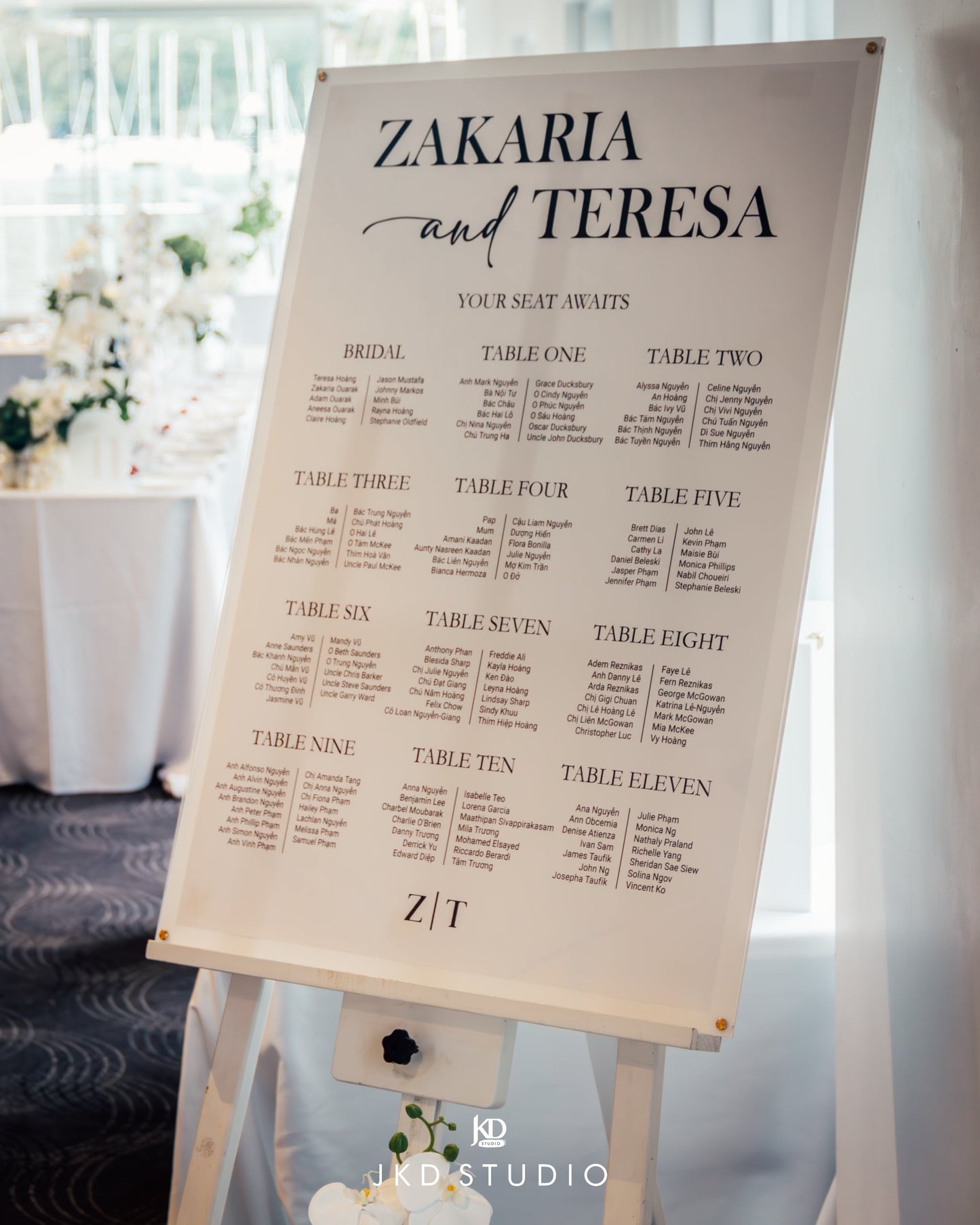 Acrylic Seating Chart