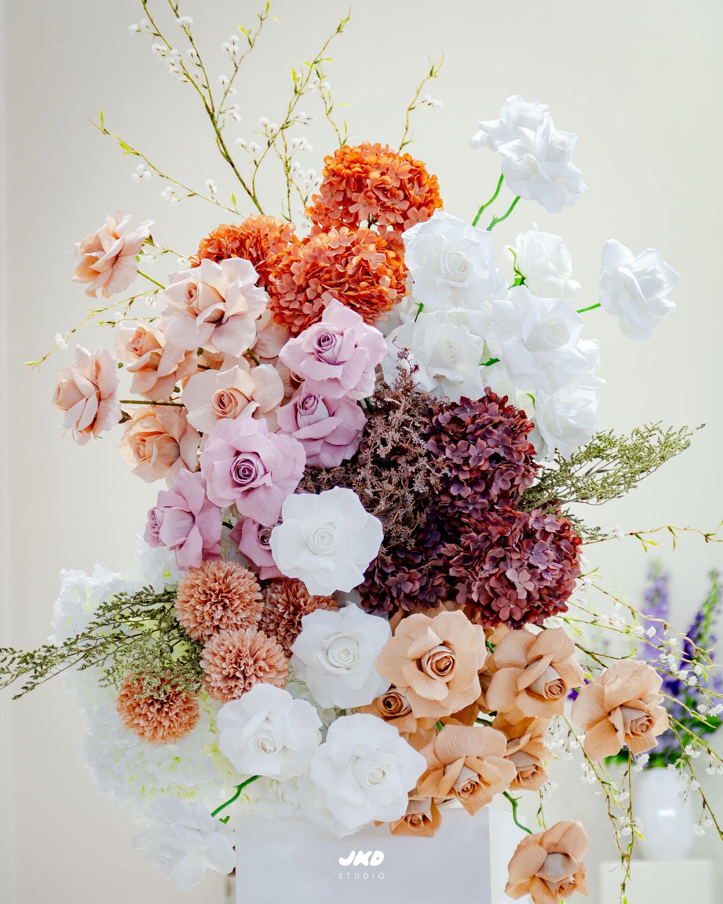 White Plinths Floral