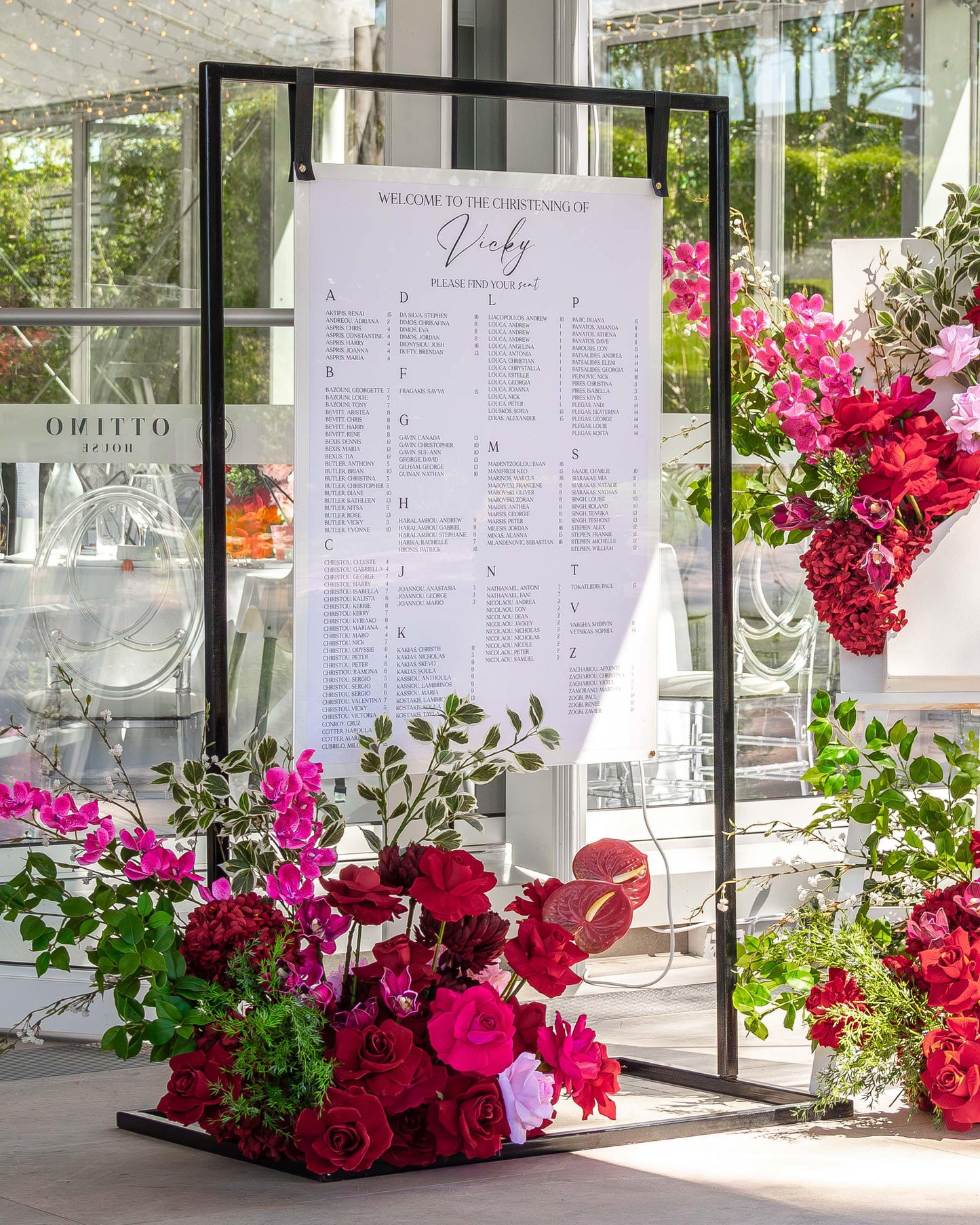 Acrylic Seating Chart